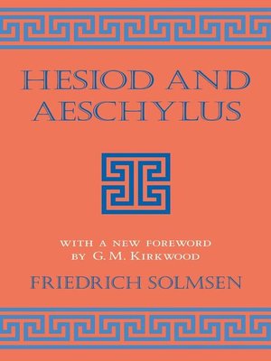cover image of Hesiod and Aeschylus